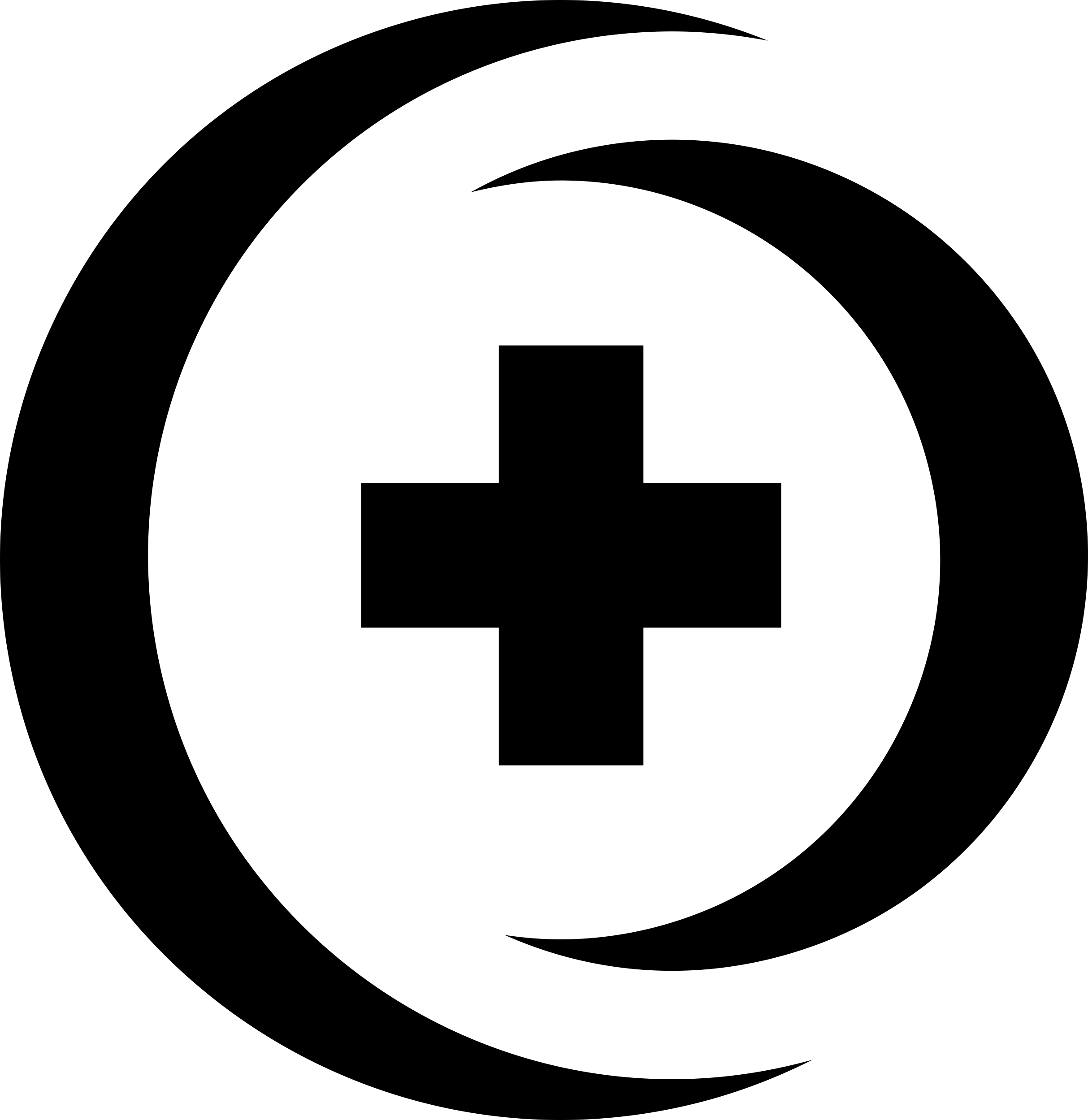Hospital Cross In 3D Circle Silhouette Svg Vector Free Vectors